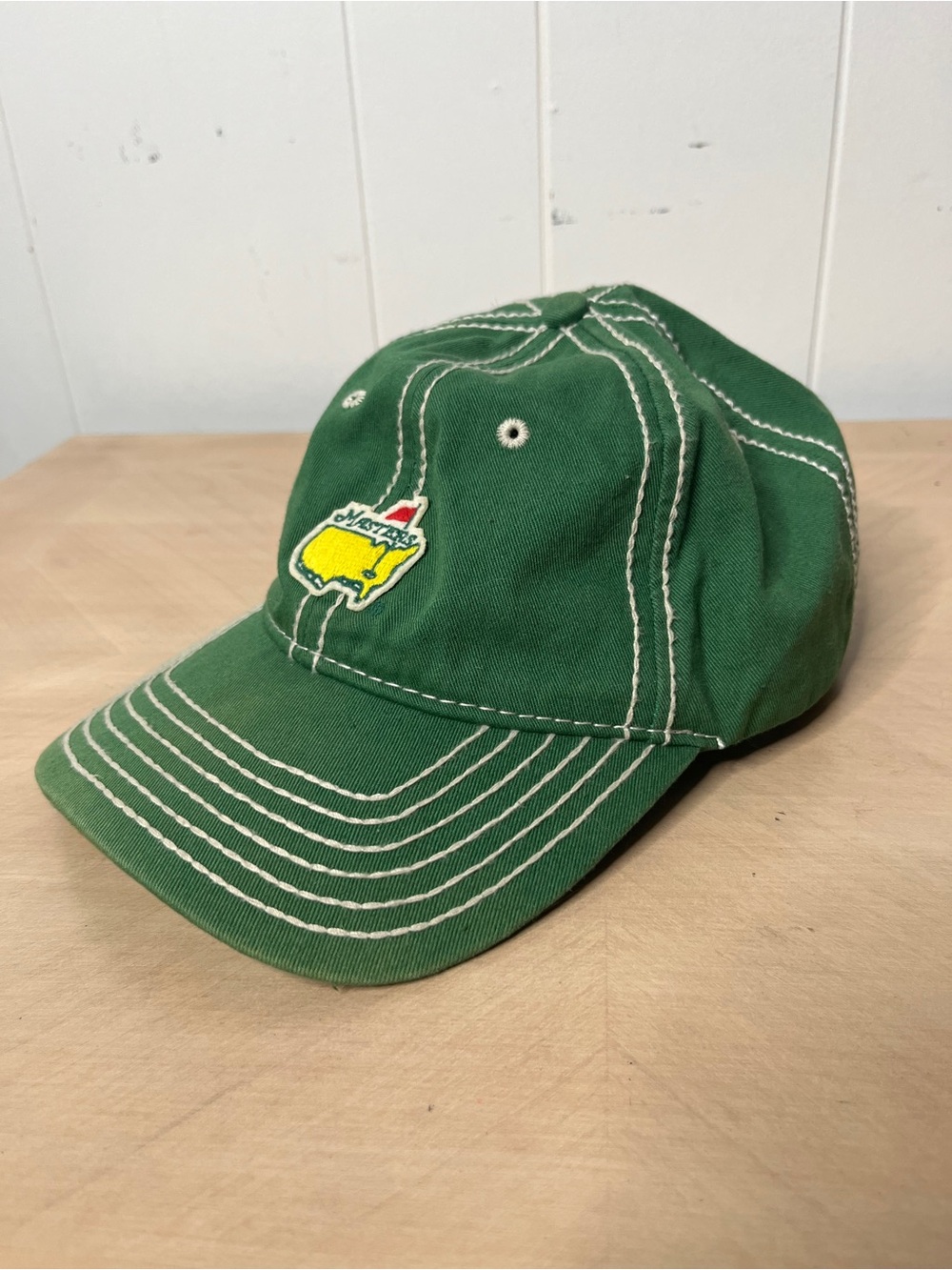 Master Green Cap Contrasting Stitching Golf Augusta Georgia